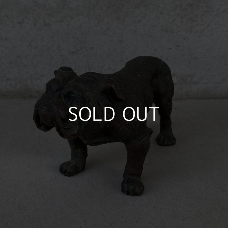 画像1: VINTAGE ANTIQUE BULLDOG FIGURE ヴィンテージ アンティーク ブルドッグ オブジェ 置物 / コレクタブル ディスプレイ インテリア 犬 動物 鋳物 アメリカ 