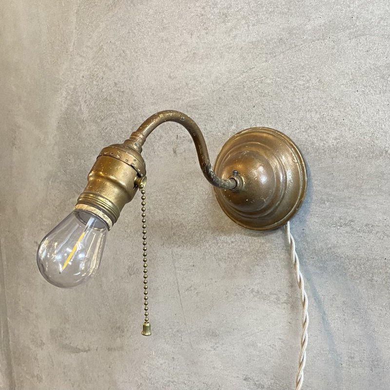 画像1: VINTAGE ANTIQUE LAMP LIGHT WALL LAMP ヴィンテージ アンティーク ライト ウォールランプ 壁付け照明 ブラケットランプ / ランプ 真鍮 店舗什器 アメリカ USA (6)