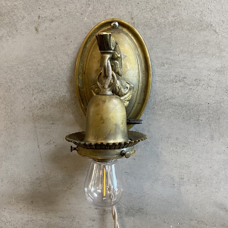 画像2: VINTAGE ANTIQUE LAMP LIGHT WALL LAMP ヴィンテージ アンティーク ライト ウォールランプ 壁付け照明 ブラケットランプ / ランプ 真鍮 店舗什器 アメリカ USA (5)