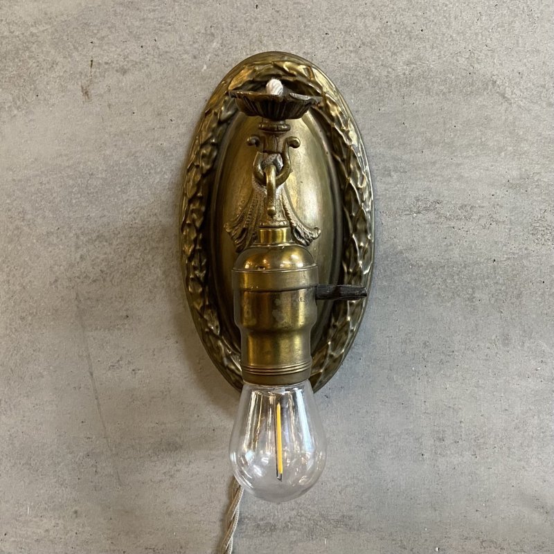 画像2: VINTAGE ANTIQUE LAMP LIGHT WALL LAMP GE ヴィンテージ アンティーク ライト ウォールランプ 壁付け照明 ブラケットランプ / ランプ 真鍮 店舗什器 アメリカ USA (4)