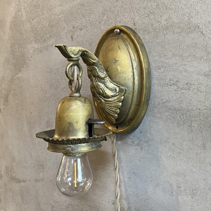 画像1: VINTAGE ANTIQUE LAMP LIGHT WALL LAMP ヴィンテージ アンティーク ライト ウォールランプ 壁付け照明 ブラケットランプ / ランプ 真鍮 店舗什器 アメリカ USA (5)