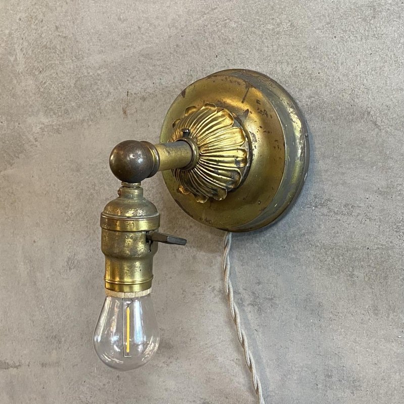 画像1: VINTAGE ANTIQUE LAMP LIGHT WALL LAMP HUBBELL ヴィンテージ アンティーク ライト ウォールランプ 壁付け照明 ブラケットランプ / ランプ 真鍮 店舗什器 アメリカ USA (9)