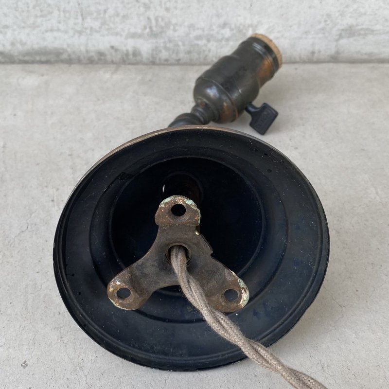 画像6: VINTAGE ANTIQUE LAMP LIGHT WALL LAMP JAPANNED ヴィンテージ アンティーク ジャパンド ライト ウォールランプ 壁付け照明 ブラケットランプ / ジャパンカラー コレクタブル 店舗什器 アメリカ 11