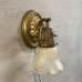 画像3: VINTAGE ANTIQUE LAMP LIGHT WALL LAMP GE ヴィンテージ アンティーク ライト ウォールランプ 壁付け照明 ブラケットランプ / ランプ ガラスシェード 真鍮 店舗什器 アメリカ USA (1)
