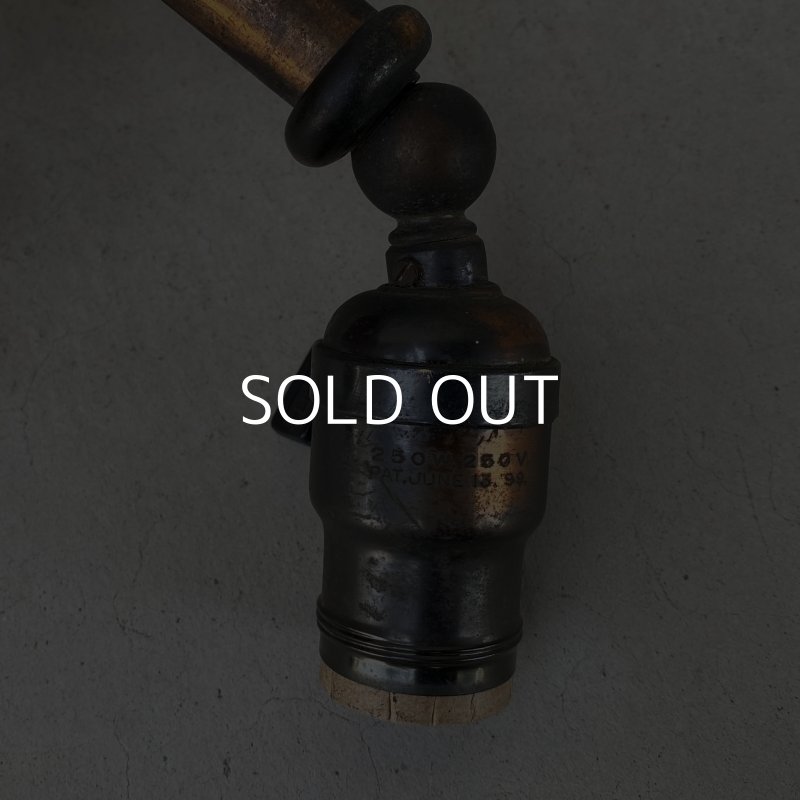 画像7: VINTAGE ANTIQUE LAMP LIGHT WALL LAMP JAPANNED ヴィンテージ アンティーク ジャパンド ライト ウォールランプ 壁付け照明 ブラケットランプ / ジャパンカラー コレクタブル 店舗什器 アメリカ 11