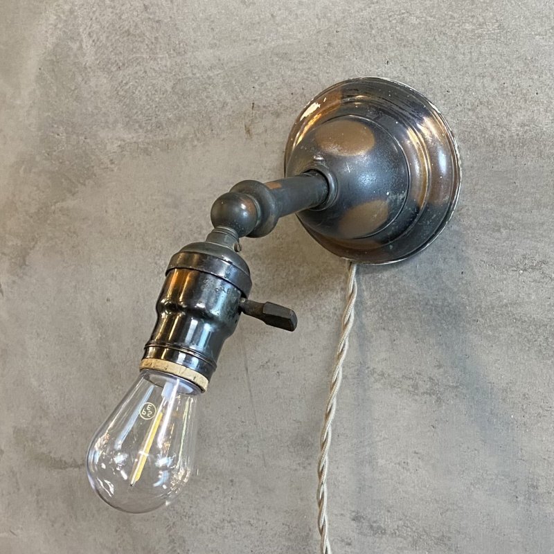 画像1: VINTAGE ANTIQUE LAMP LIGHT WALL LAMP JAPANNED HUBBELL ヴィンテージ アンティーク ジャパンド ウォールランプ 壁付け照明 ブラケットランプ / ジャパンカラー コレクタブル 店舗什器 アメリカ 14