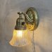 画像11: VINTAGE ANTIQUE LAMP LIGHT WALL LAMP GE ヴィンテージ アンティーク ライト ウォールランプ 壁付け照明 ブラケットランプ / ランプ ガラスシェード 真鍮 店舗什器 アメリカ USA (1)