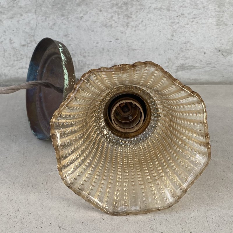 画像5: VINTAGE ANTIQUE LAMP LIGHT WALL LAMP ヴィンテージ アンティーク ライト ウォールランプ 壁付け照明 ブラケットランプ / ランプ ガラスシェード ブラス 真鍮 E26 店舗什器 アメリカ USA 17