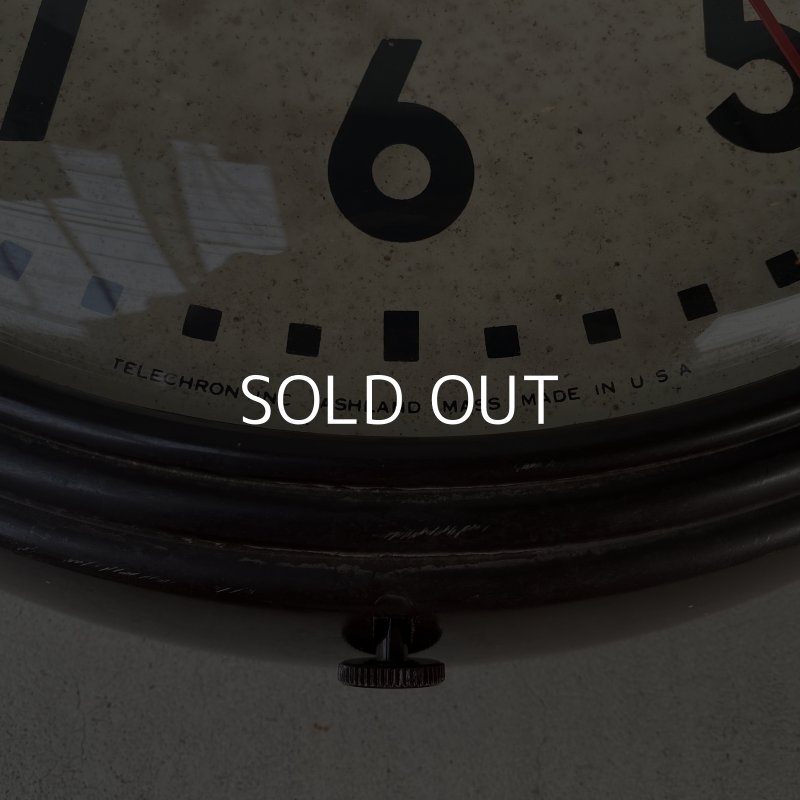 画像8: VINTAGE ANTIQUE WALL CLOCK TELECHRON ヴィンテージ アンティーク ウォールクロック テレクロン 壁掛け時計 / スクールクロック ベークライト ブラウン 茶色 店舗什器 アメリカ 