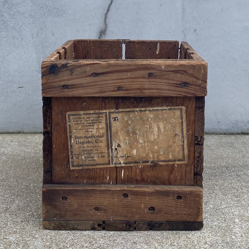 画像4: VINTAGE ANTIQUE WOOD CRATE WOODEN BOX THE NATIONAL REGISTER CO. ヴィンテージ アンティーク ウッドボックス 木箱 / コレクタブル ケース クレート 収納 ガレージ ガーデニング ディスプレイ 店舗什器 アメリカ USA  