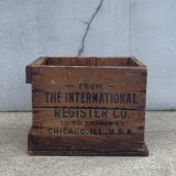 VINTAGE ANTIQUE WOOD CRATE WOODEN BOX THE NATIONAL REGISTER CO. ヴィンテージ アンティーク ウッドボックス 木箱 / コレクタブル ケース クレート 収納 ガレージ ガーデニング ディスプレイ 店舗什器 アメリカ USA  