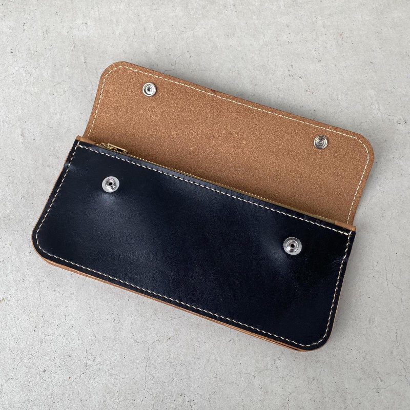 画像4: RUST LEATHER ORIGINAL TRACKER WALLET ラストレザー オリジナル トラッカーウォレット 財布 革財布 長財布 茶芯 レザー バイカー 革小物 革製品 