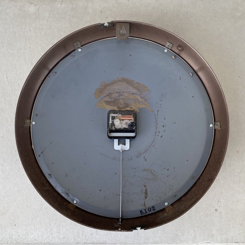 画像2: VINTAGE ANTIQUE WALL CLOCK SETH THOMAS ヴィンテージ アンティーク ウォールクロック セストーマス 壁掛け時計 / スクールクロック アイアン 鉄 丸型 店舗什器 アメリカ