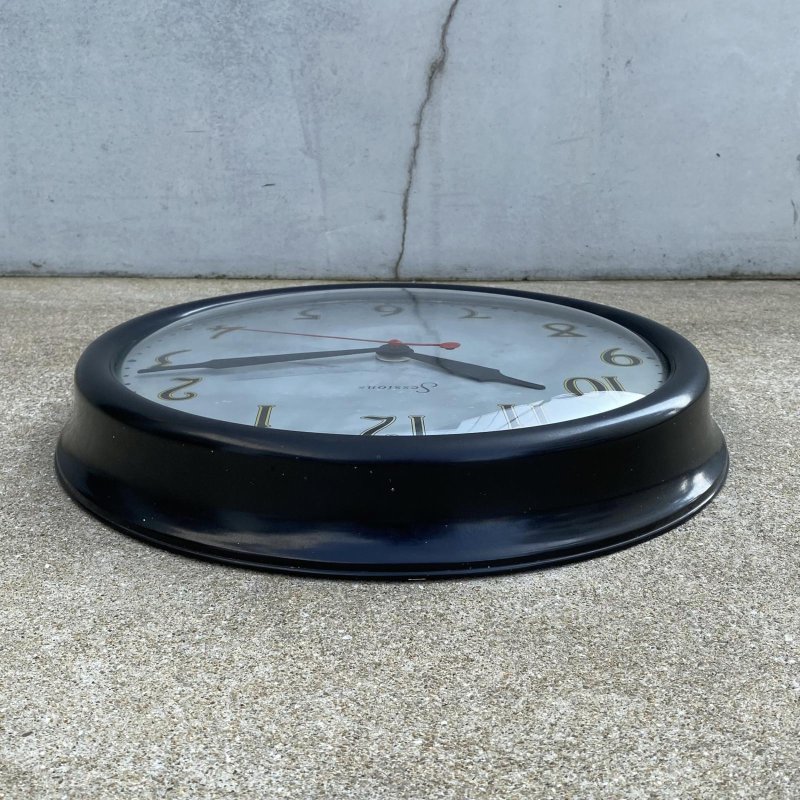 画像4: VINTAGE ANTIQUE WALL CLOCK SESSIONS ヴィンテージ アンティーク ウォールクロック 壁掛け時計 セッション / スクールクロック ベークライト ブラック 黒色 丸型 店舗什器 アメリカ