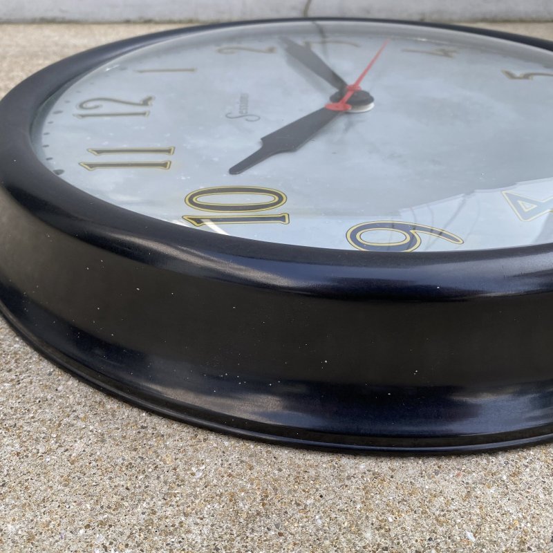 画像9: VINTAGE ANTIQUE WALL CLOCK SESSIONS ヴィンテージ アンティーク ウォールクロック 壁掛け時計 セッション / スクールクロック ベークライト ブラック 黒色 丸型 店舗什器 アメリカ