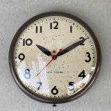 VINTAGE ANTIQUE WALL CLOCK SETH THOMAS ヴィンテージ アンティーク ウォールクロック セストーマス 壁掛け時計 / スクールクロック アイアン 鉄 丸型 店舗什器 アメリカ