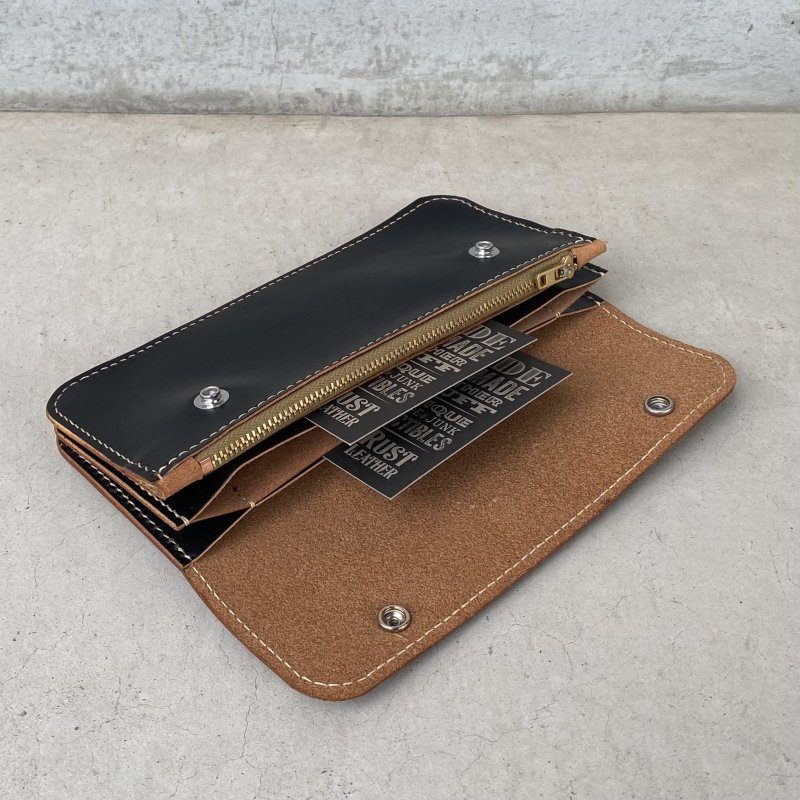 画像6: RUST LEATHER ORIGINAL TRACKER WALLET ラストレザー オリジナル トラッカーウォレット 財布 革財布 長財布 茶芯 レザー バイカー 革小物 革製品 