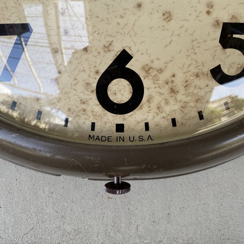 画像8: VINTAGE ANTIQUE WALL CLOCK SETH THOMAS ヴィンテージ アンティーク ウォールクロック セストーマス 壁掛け時計 / スクールクロック アイアン 鉄 丸型 店舗什器 アメリカ