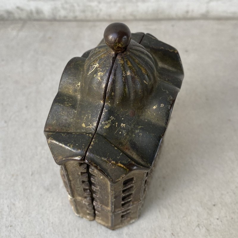 画像7: VINTAGE ANTIQUE BANK BUILDING CAST IRON ヴィンテージ アンティーク コインバンク 貯金箱 オブジェ 置物 / コレクタブル ディスプレイ キャストアイアン 鋳物 アメリカ (1)