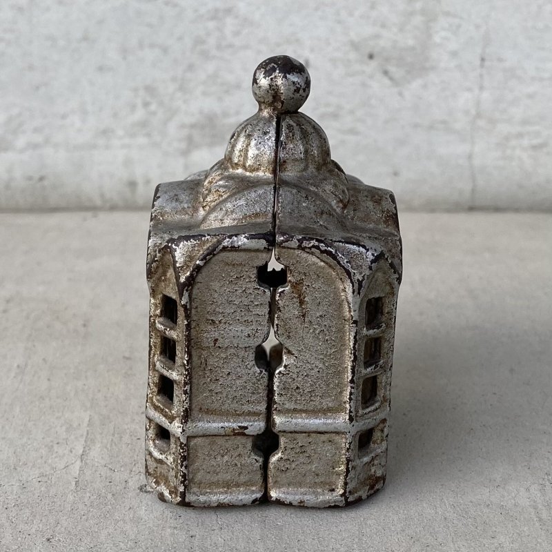画像4: VINTAGE ANTIQUE BANK BUILDING CAST IRON ヴィンテージ アンティーク コインバンク 貯金箱 オブジェ 置物 / コレクタブル ディスプレイ キャストアイアン 鋳物 アメリカ (4)