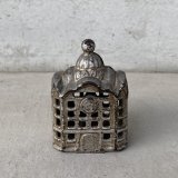 VINTAGE ANTIQUE BANK BUILDING CAST IRON ヴィンテージ アンティーク コインバンク 貯金箱 オブジェ 置物 / コレクタブル ディスプレイ キャストアイアン 鋳物 アメリカ (4)