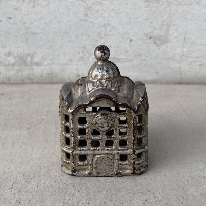 画像1: VINTAGE ANTIQUE BANK BUILDING CAST IRON ヴィンテージ アンティーク コインバンク 貯金箱 オブジェ 置物 / コレクタブル ディスプレイ キャストアイアン 鋳物 アメリカ (4)