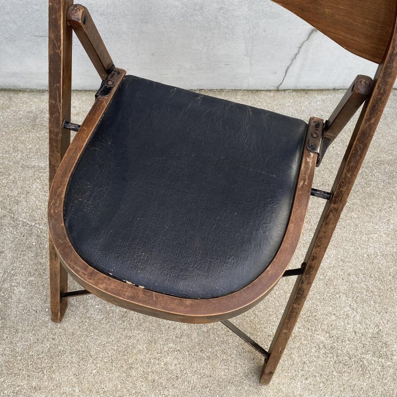 画像6: VINTAGE ANTIQUE FOLDING CHAIR ヴィンテージ アンティーク フォールディングチェア 折り畳み椅子 チェア  / ウッド 木製 家具 インテリア ディスプレイ 店舗什器 アメリカ (1)