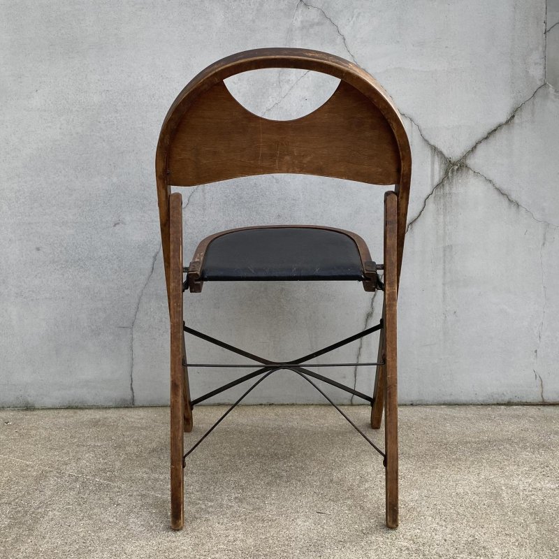 画像2: VINTAGE ANTIQUE FOLDING CHAIR ヴィンテージ アンティーク フォールディングチェア 折り畳み椅子 チェア  / ウッド 木製 家具 インテリア ディスプレイ 店舗什器 アメリカ (1)