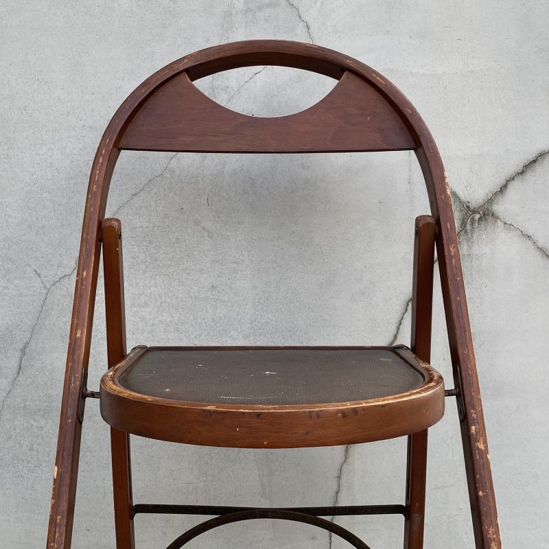 画像7: VINTAGE ANTIQUE FOLDING CHAIR ヴィンテージ アンティーク フォールディングチェア 折り畳み椅子 チェア  / ウッド 木製 家具 インテリア ディスプレイ 店舗什器 アメリカ (2)