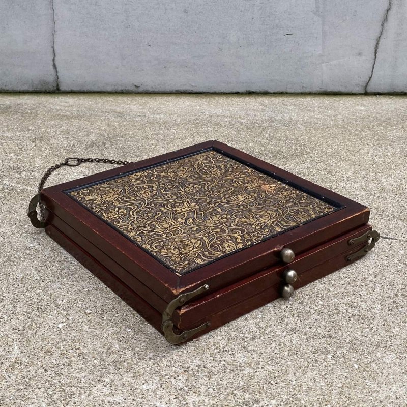 画像8: VINTAGE ANTIQUE WALL MIRROR ヴィンテージ アンティーク 鏡 ミラー 壁掛けミラー ウォールミラー 三面鏡 / ウッド 木製 折り畳み トラベルミラー 店舗什器 アメリカ