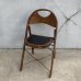 画像1: VINTAGE ANTIQUE FOLDING CHAIR ヴィンテージ アンティーク フォールディングチェア 折り畳み椅子 チェア  / ウッド 木製 家具 インテリア ディスプレイ 店舗什器 アメリカ (1) (1)