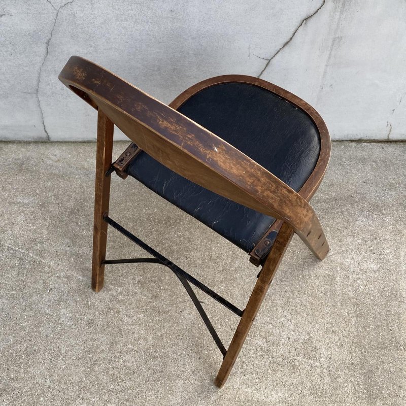 画像5: VINTAGE ANTIQUE FOLDING CHAIR ヴィンテージ アンティーク フォールディングチェア 折り畳み椅子 チェア  / ウッド 木製 家具 インテリア ディスプレイ 店舗什器 アメリカ (1)