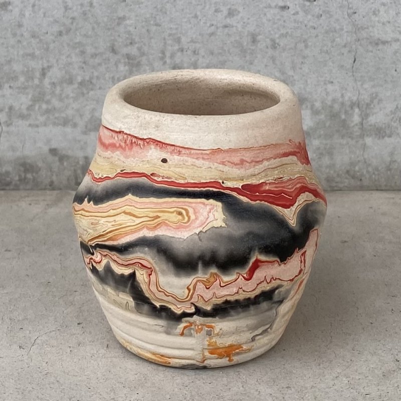 画像2: VINTAGE ANTIQUE NEMADJI POTTERY INDIAN NATIVE CLAY ヴィンテージ アンティーク ネマジ ポタリー ネイティブクレイ 陶器 花瓶 / インディアン コレクタブル オブジェ インテリア 鉢 壺 フラワーベース 小 アメリカ