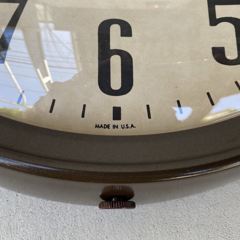 画像8: VINTAGE ANTIQUE WALL CLOCK SETH THOMAS ヴィンテージ アンティーク ウォールクロック セストーマス 壁掛け時計 / スクールクロック アイアン 鉄 丸型 店舗什器 アメリカ (2)