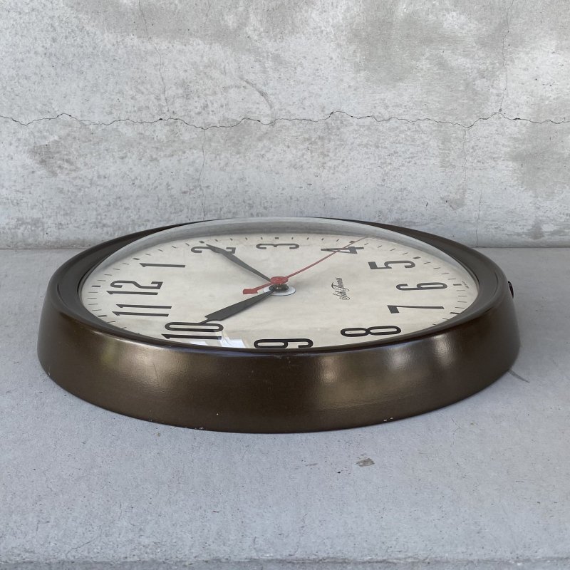 画像5: VINTAGE ANTIQUE WALL CLOCK SETH THOMAS ヴィンテージ アンティーク ウォールクロック セストーマス 壁掛け時計 / スクールクロック アイアン 鉄 丸型 店舗什器 アメリカ (2)