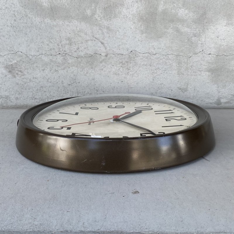 画像6: VINTAGE ANTIQUE WALL CLOCK SETH THOMAS ヴィンテージ アンティーク ウォールクロック セストーマス 壁掛け時計 / スクールクロック アイアン 鉄 丸型 店舗什器 アメリカ (2)