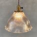 画像13: VINTAGE ANTIQUE HOLOPHANE LAMP ヴィンテージ アンティーク ホロフェーンランプ 天井照明 シーリングランプ / ライト ガラスシェード 店舗什器 アメリカ (2)