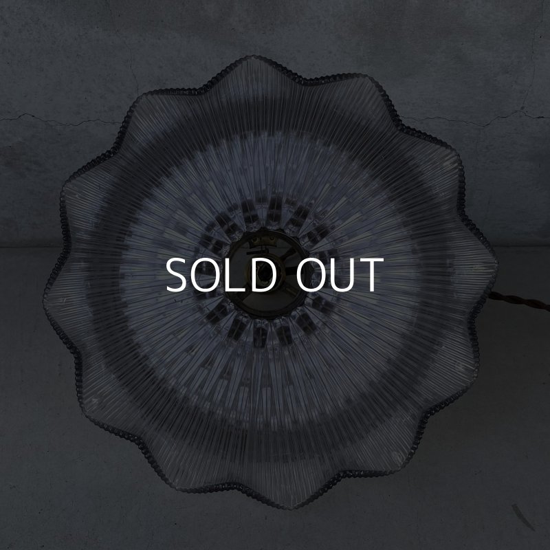 画像4: VINTAGE ANTIQUE HOLOPHANE LAMP ヴィンテージ アンティーク ホロフェーンランプ 天井照明 シーリングランプ / ライト ガラスシェード 店舗什器 アメリカ (2)