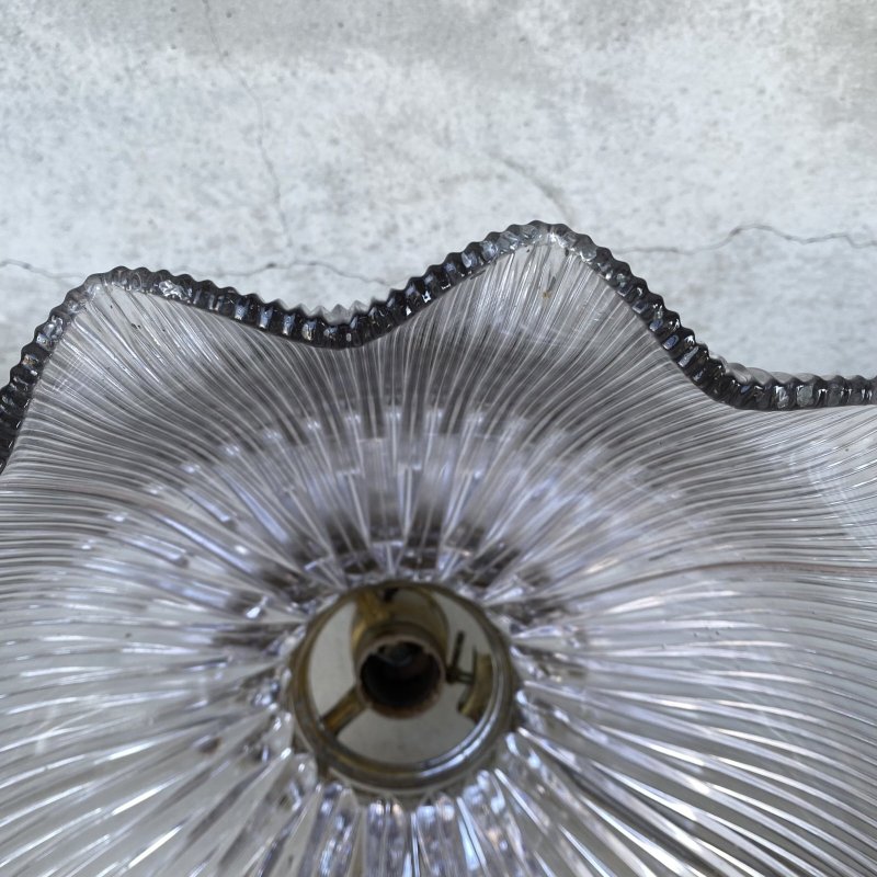 画像7: VINTAGE ANTIQUE HOLOPHANE LAMP ヴィンテージ アンティーク ホロフェーンランプ 天井照明 シーリングランプ / ライト ガラスシェード 店舗什器 アメリカ (1)