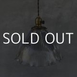 VINTAGE ANTIQUE HOLOPHANE LAMP ヴィンテージ アンティーク ホロフェーンランプ 天井照明 シーリングランプ / ライト ガラスシェード 店舗什器 アメリカ (2)