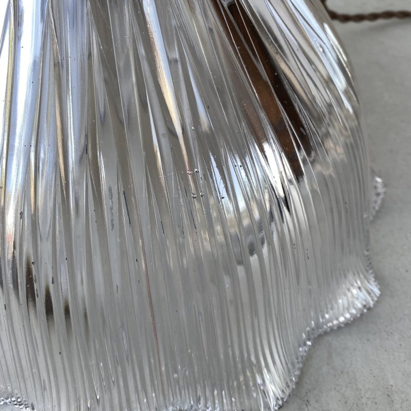 画像5: VINTAGE ANTIQUE HOLOPHANE LAMP ヴィンテージ アンティーク ホロフェーンランプ 天井照明 シーリングランプ / ライト ガラスシェード 店舗什器 アメリカ (1)