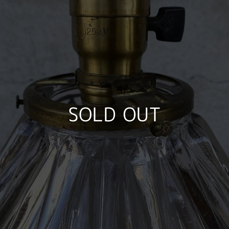 画像10: VINTAGE ANTIQUE HOLOPHANE LAMP ヴィンテージ アンティーク ホロフェーンランプ 天井照明 シーリングランプ / ライト ガラスシェード 店舗什器 アメリカ (2)