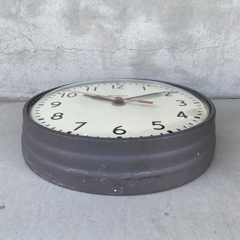 画像3: VINTAGE ANTIQUE WALL CLOCK SIMPLEX ヴィンテージ アンティーク ウォールクロック 壁掛け時計 シンプレックス / スクールクロック アイアン 鉄 丸型 店舗什器 アメリカ