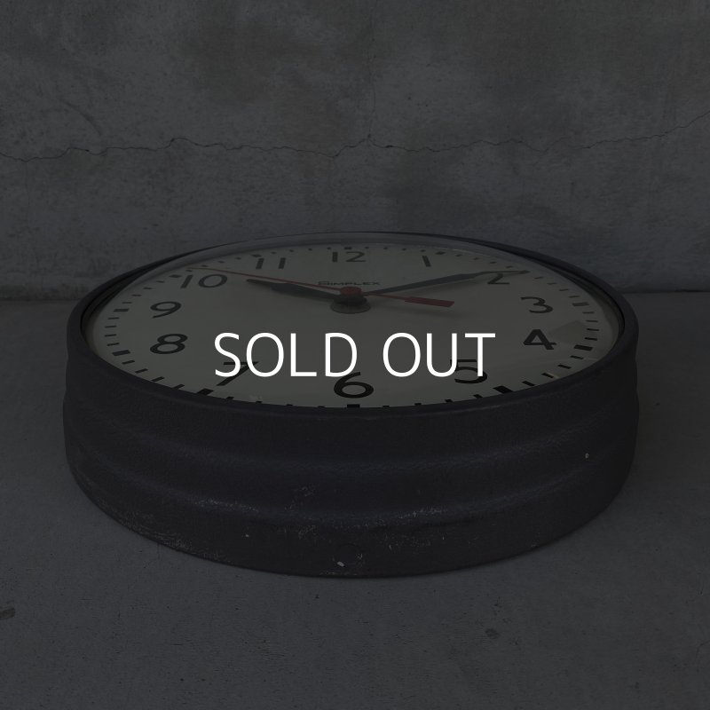 画像3: VINTAGE ANTIQUE WALL CLOCK SIMPLEX ヴィンテージ アンティーク ウォールクロック 壁掛け時計 シンプレックス / スクールクロック アイアン 鉄 丸型 店舗什器 アメリカ