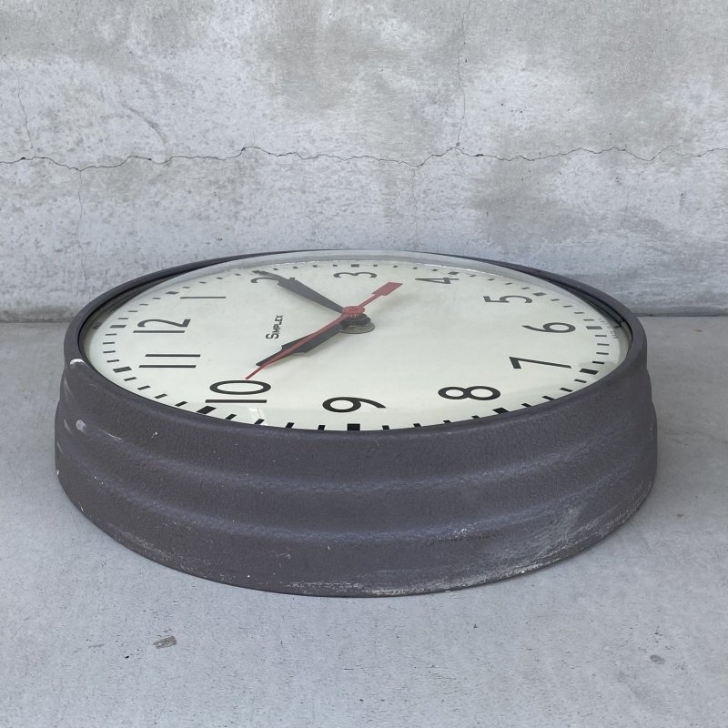 画像5: VINTAGE ANTIQUE WALL CLOCK SIMPLEX ヴィンテージ アンティーク ウォールクロック 壁掛け時計 シンプレックス / スクールクロック アイアン 鉄 丸型 店舗什器 アメリカ