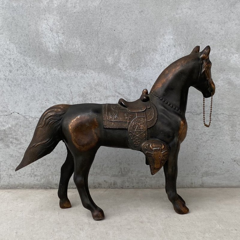 画像4: VINTAGE ANTIQUE JAPANNED HORSE FIGURE ヴィンテージ アンティーク ジャパンド ジャパンドフィニッシュ 馬 オブジェ / コレクタブル ジャパンカラー ディスプレイ 動物 アメリカ 