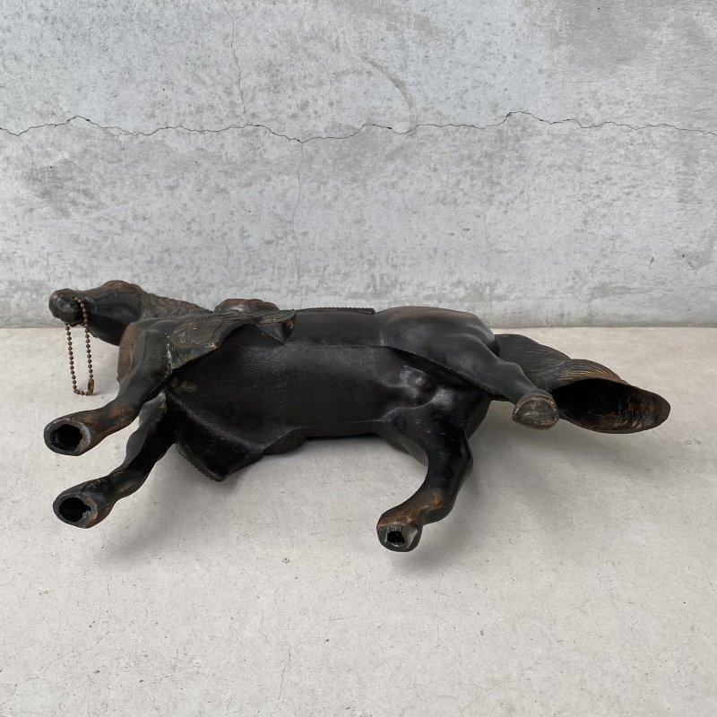 画像7: VINTAGE ANTIQUE JAPANNED HORSE FIGURE ヴィンテージ アンティーク ジャパンド ジャパンドフィニッシュ 馬 オブジェ / コレクタブル ジャパンカラー ディスプレイ 動物 アメリカ 