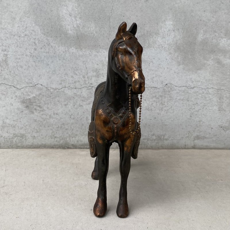 画像2: VINTAGE ANTIQUE JAPANNED HORSE FIGURE ヴィンテージ アンティーク ジャパンド ジャパンドフィニッシュ 馬 オブジェ / コレクタブル ジャパンカラー ディスプレイ 動物 アメリカ 