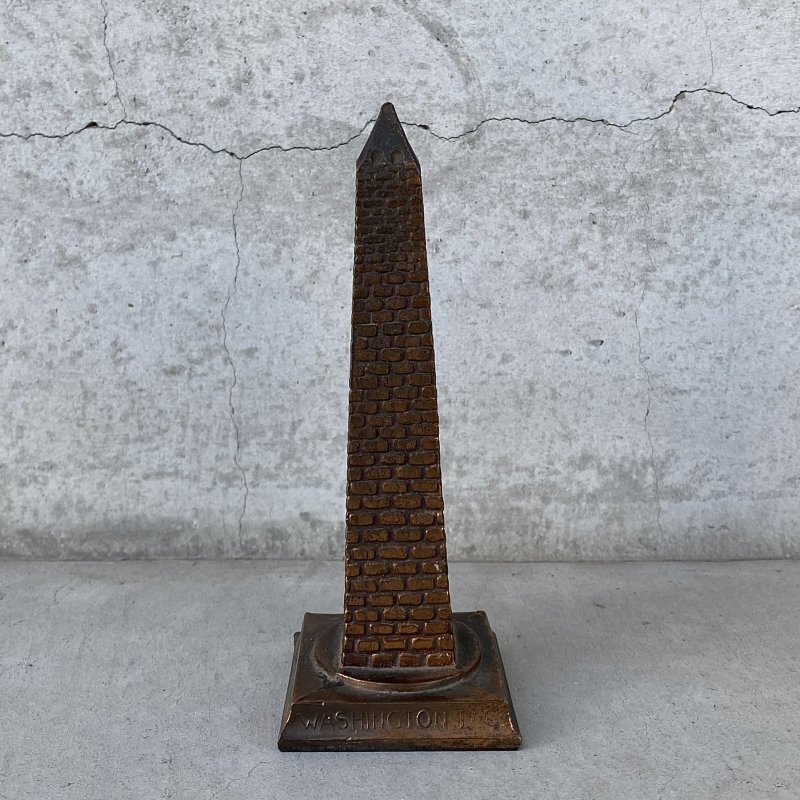 画像2: VINTAGE ANTIQUE WASHINGTON MONUMENT THERMOMETER JAPANNED ヴィンテージ アンティーク ワシントン モニュメント 温度計 ジャパンカラー / コレクタブル オブジェ ディスプレイ 記念塔 置物 アメリカ (2)