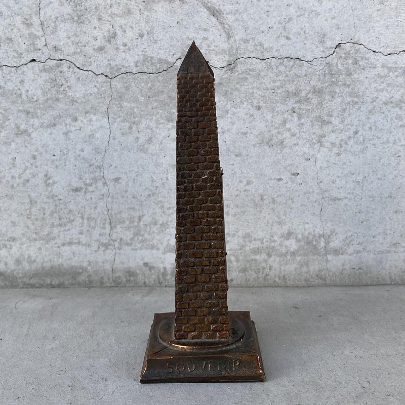 画像3: VINTAGE ANTIQUE WASHINGTON MONUMENT THERMOMETER JAPANNED ヴィンテージ アンティーク ワシントン モニュメント 温度計 ジャパンカラー / コレクタブル オブジェ ディスプレイ 記念塔 置物 アメリカ (2)